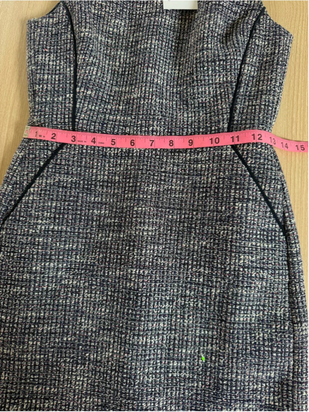 J.Crew Textured Tweed Sheath Dress Navy Pink Ivory Sleeveless Size 00